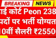 High Court Peon Recruitment 2026: हाई कोर्ट में बंपर भर्ती 10वीं पास और ग्रेजुएट्स के लिए सरकारी नौकरी का शानदार मौका 5 High Court Peon Recruitment 2026