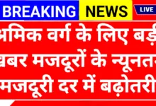 Labour Minimum Wages Hike 2025: मजदूर साथियों के लिए खुशखबरी बढ़ने जा रही है आपकी दिहाड़ी 14 Labour Minimum Wages Hike 2025