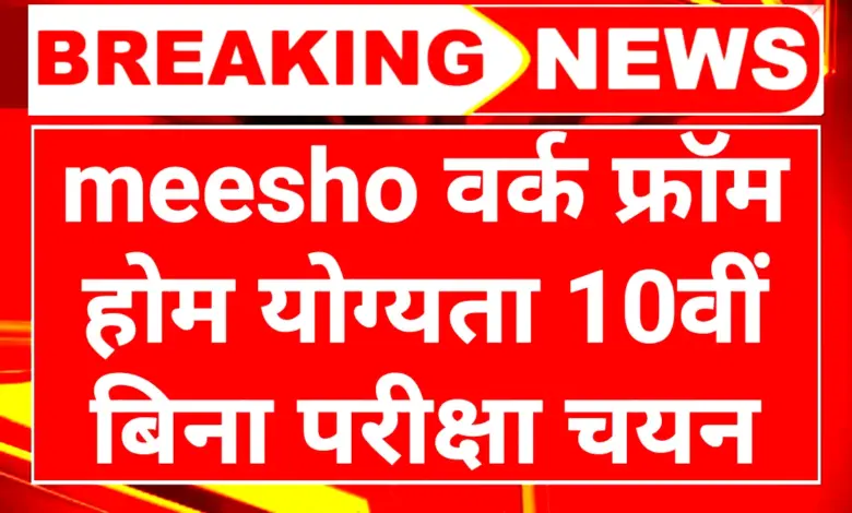 घर बैठे पैसे कमाने का बेस्ट तरीका: Meesho Work From Home 2025 (बिना एक रुपया लगाए) 1 Meesho Work From Home 2025