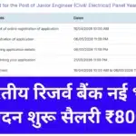 RBI JE Recruitment 2026
