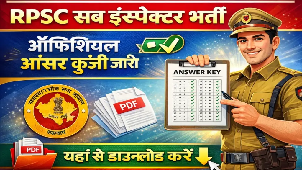 Rajasthan Police SI Answer Key 2026