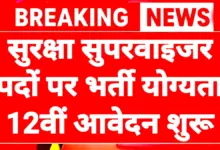 Security Supervisor Recruitment 2026