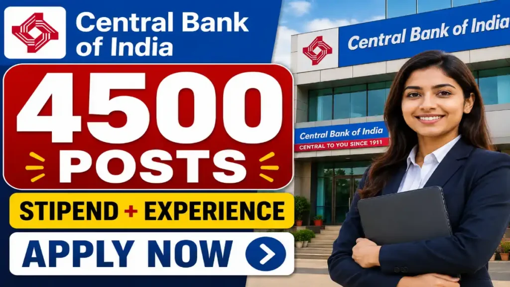 Central Bank of India Apprentice Bharti 2026