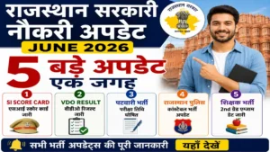 Rajasthan Sarkari Naukri Update June 2026