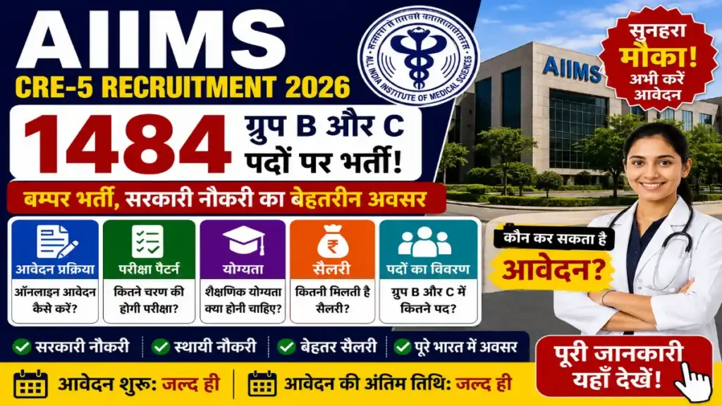 AIIMS CRE-5 Recruitment 2026