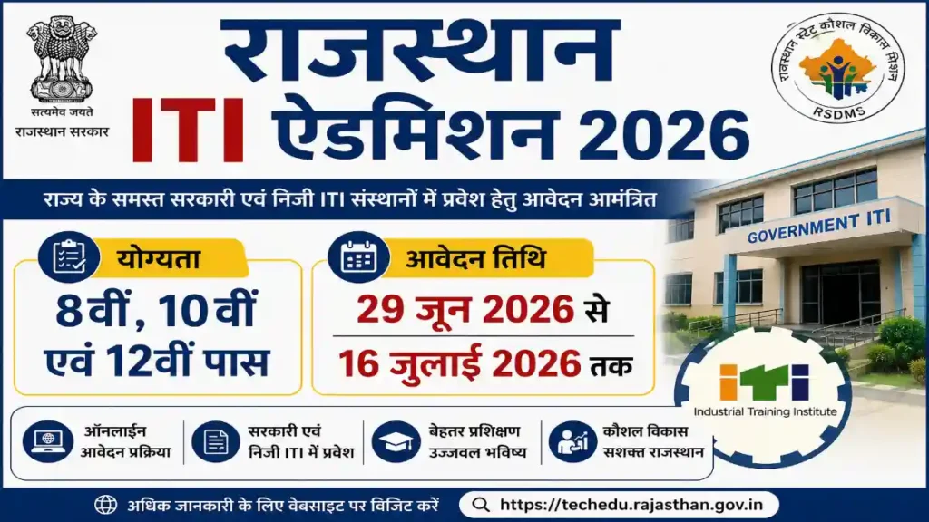 Rajasthan ITI Admission 2026